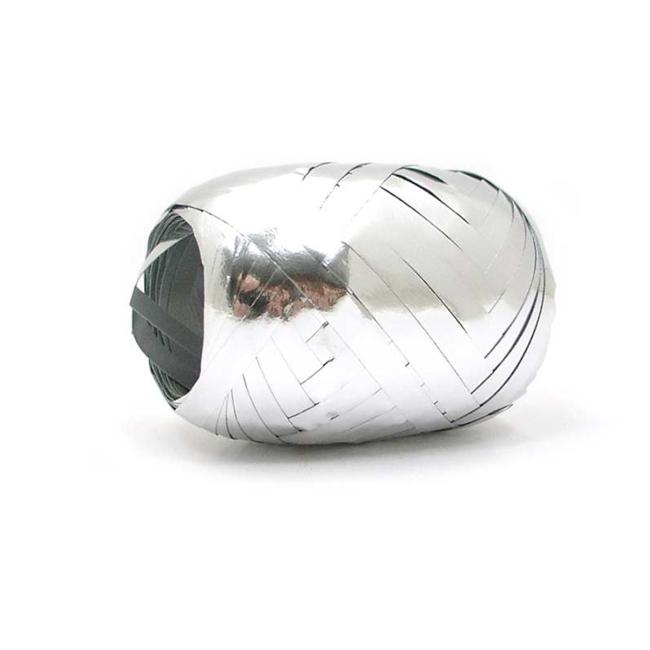 Vánoční dárková stuha stříbrná metalíza 5mm x 20m