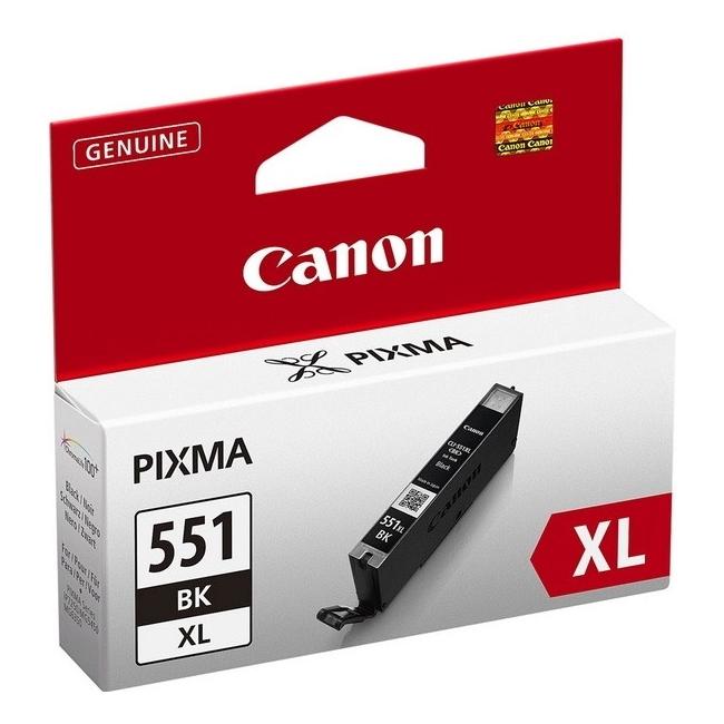 Inkoustová náplň Canon CLI-551 BK pro MG 5450/6350/iP7250 black XL (500 str.)