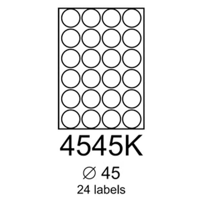 Etikety RAYFILM 45mm kruhové zelené R01204545KA 100 listů