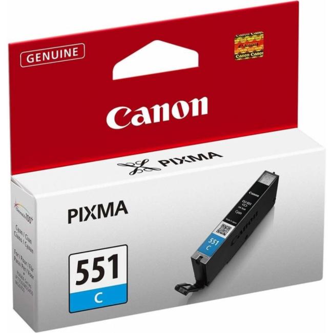 Inkoustová náplň Canon CLI-551 C pro MG 5450/6350/iP7250 cyan (330 str.)