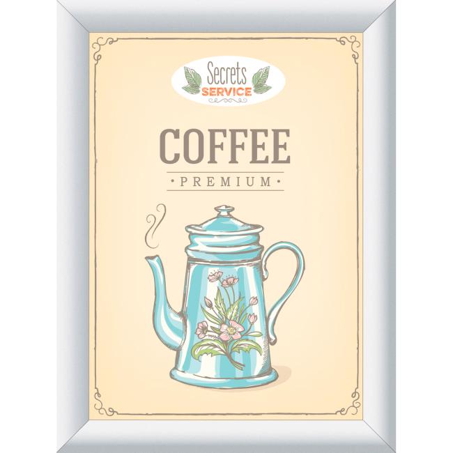 [XX172505] Klaprám A5, ostrý roh, stříbrný Klaprám velikosti A5