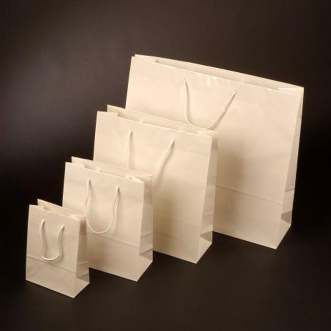 Papírová taška Model 2 bílá 42x13x17cm
