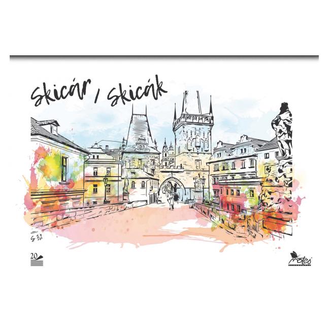 Skicař A3 20 listový bílý