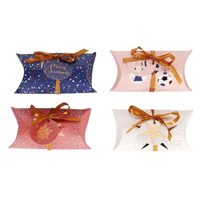 [XX400237] Vánoční papírová dárková krabička pukačka 150x70mm 8 ks mix 4 motivů