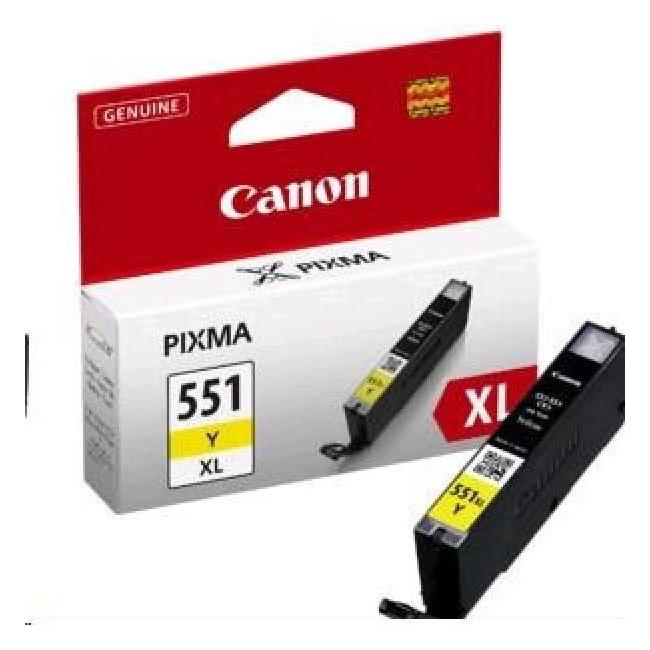 Inkoustová náplň Canon CLI-551 Y pro MG 5450/6350/iP7250 yellow XL (500 str.)