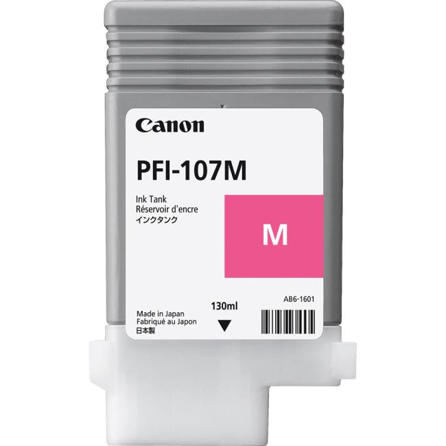 Inkoustová náplň Canon PFI-107M pro iPF 670/680/685/780/785 magenta (130 ml)