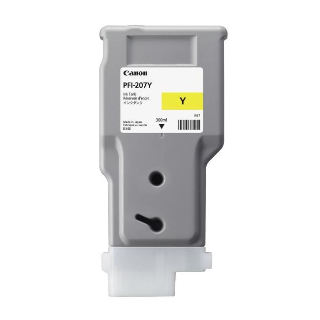 Inkoustová náplň Canon PFI-207Y pro iPF680/685/780/785 yellow (300 ml)
