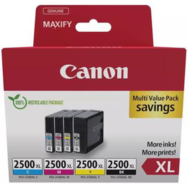 Inkoustová náplň Canon PGI-2500 pro MAXIFY iB4050/MB5050/MB5350 XL multipack BK/C/M/Y