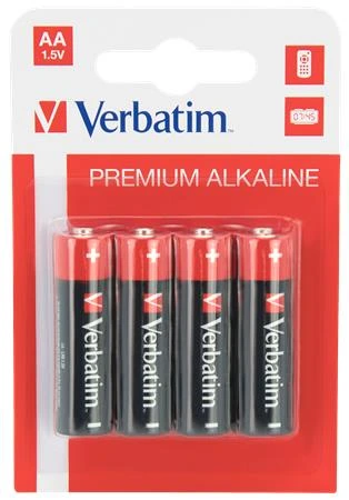 Baterie, AA, tužková, 4 ks, VERBATIM "Premium" (Smluvní)