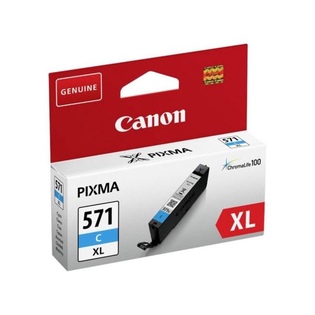 Inkoustová náplň Canon CLI-571C pro MG 5750/5751/6850/6851/7750/7751 cyan XL (11 ml)