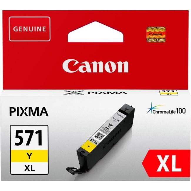 Inkoustová náplň Canon CLI-571Y pro MG 5750/5751/6850/6851/7750/7751 yellow (7 ml)