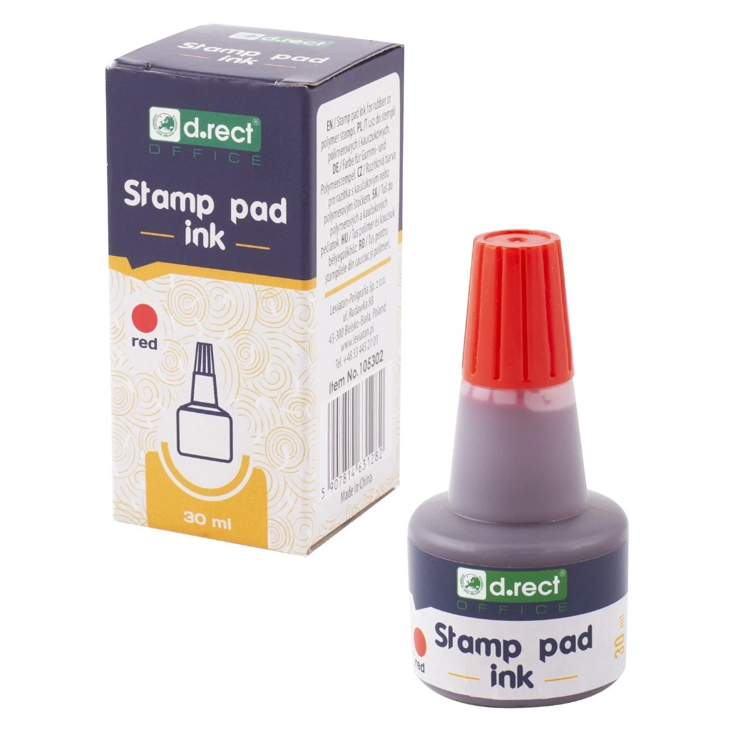 Razítková barva D.rect červená 30ml (Smluvní)