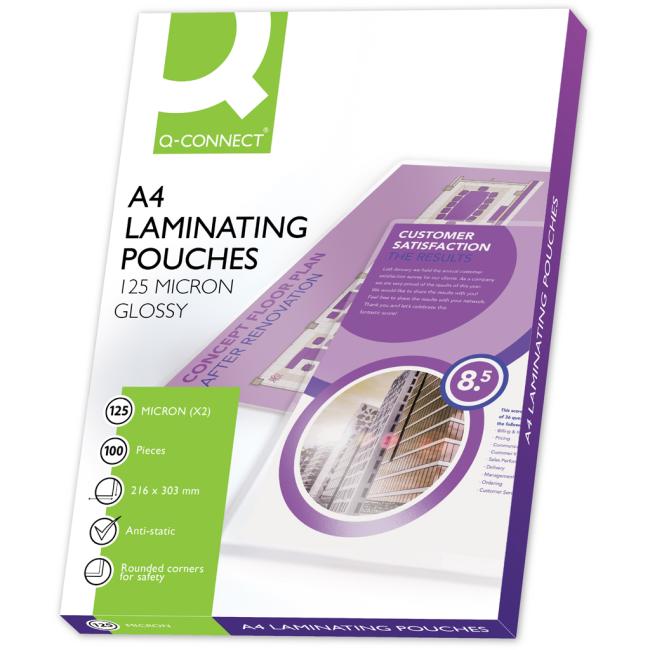 Laminovací fólie Q-Connect 216x303 A4 125mic (Smluvní)