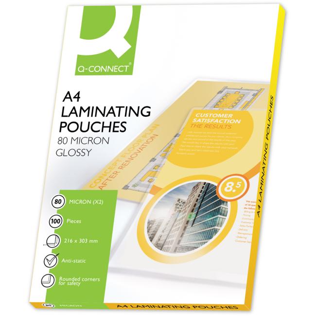 Laminovací fólie Q-Connect 216x303 A4 80mic (Smluvní)