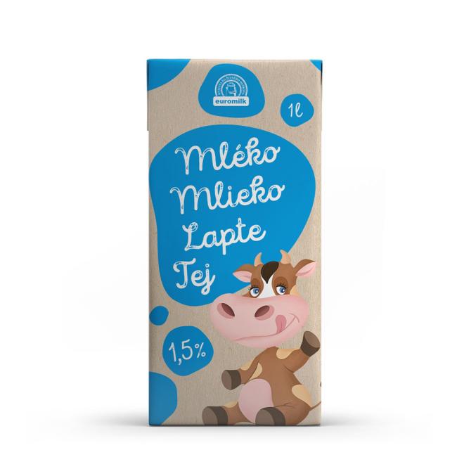 [PT421030-C] Trvanlivé mléko Euromilk polotučné 1,5% 1 ℓ (Smluvní)