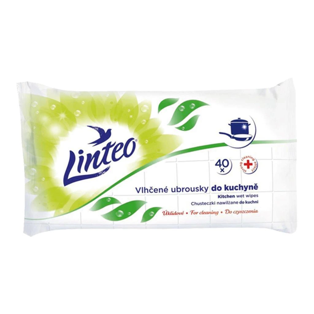 Vlhčené ubrousky Linteo do kuchyně, 40 ks (Smluvní)