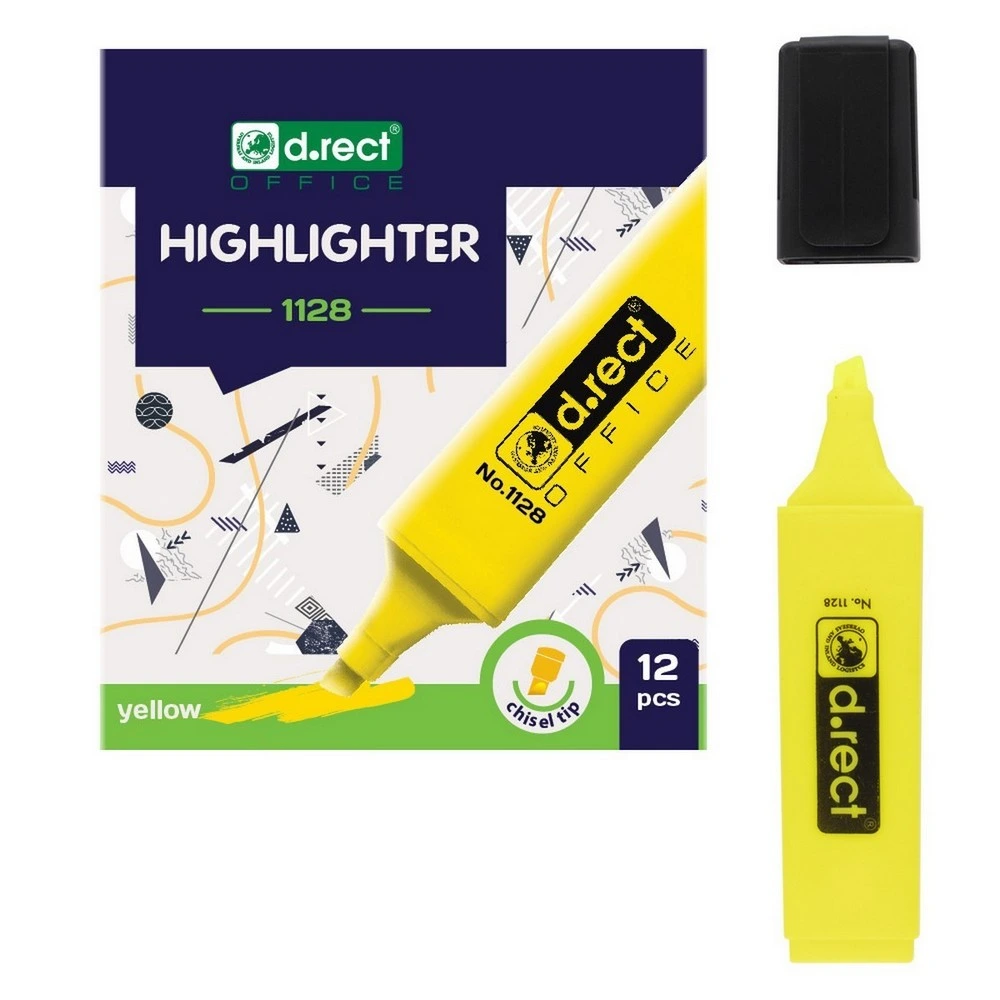 Zvýrazňovač D.Rect 1128 žlutý (Smluvní)