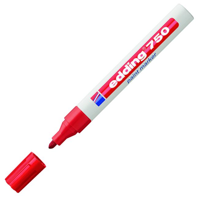 Lakový popisovač edding 750 červený (Smluvní)