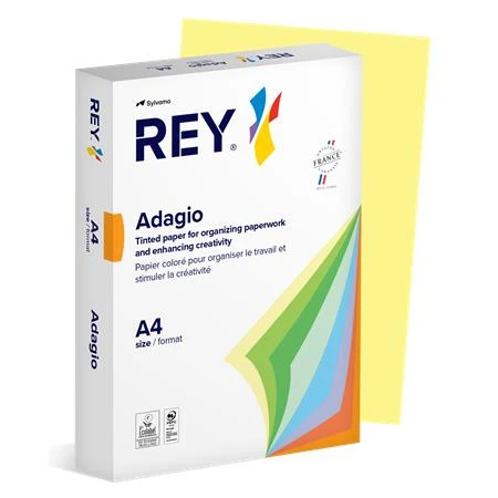 [LIPAD48PS] Kopírovací papír, barevný, A4, 80 g, REY "Adagio", pastelová žlutá