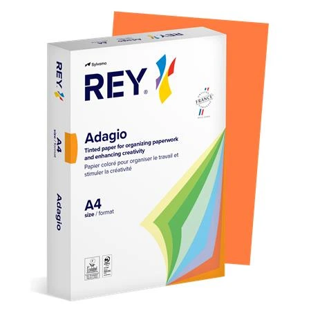 [LIPAD48IN] Kopírovací papír, barevný, A4, 80 g, REY "Adagio", intenzivní oranžová