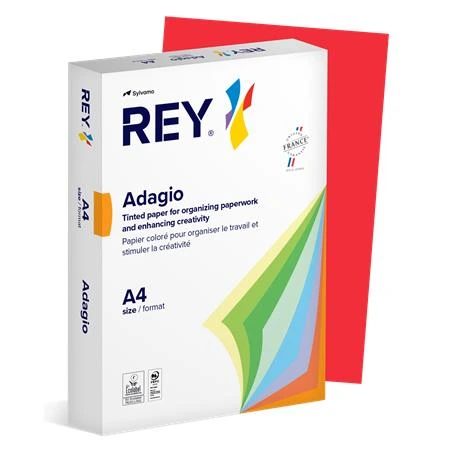 [LIPAD48IP] Kopírovací papír, barevný, A4, 80 g, REY "Adagio", intenzivní červená
