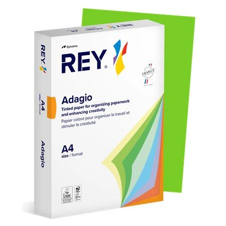 [LIPAD48IZ] Kopírovací papír, barevný, A4, 80 g, REY "Adagio", intenzivní zelená