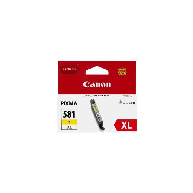 Inkoustová náplň Canon CLI-581Y pro TS6150/TS8150/TR7550/TR8550 yellow XL (519 str.)