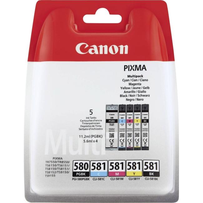 Inkoustová náplň Canon PGI-580PGBK pro TS6150/TS8150/TR7550/TR8550 black XL (400 str.)