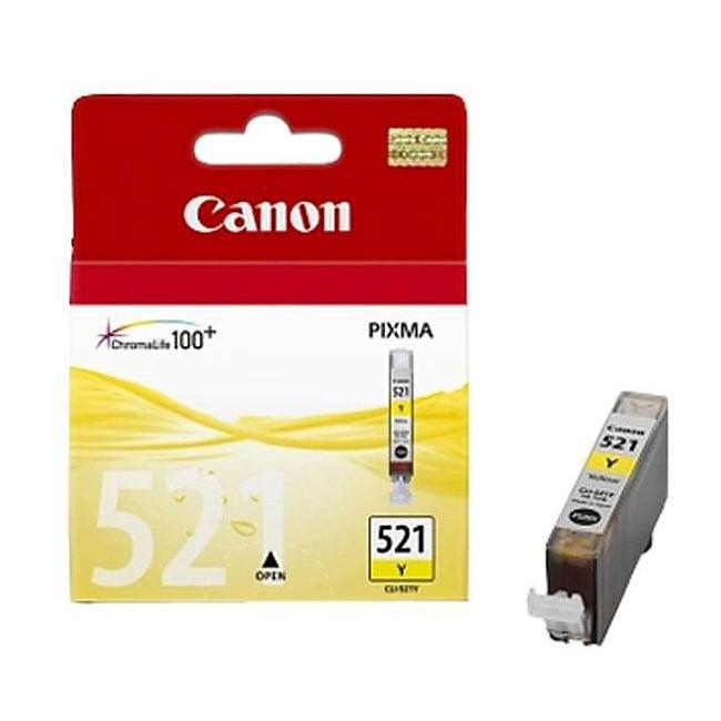 Inkoustová náplň Canon CLI-521 pro MP 540/620/630/980/iP 3600/4600 yellow (460 str.)