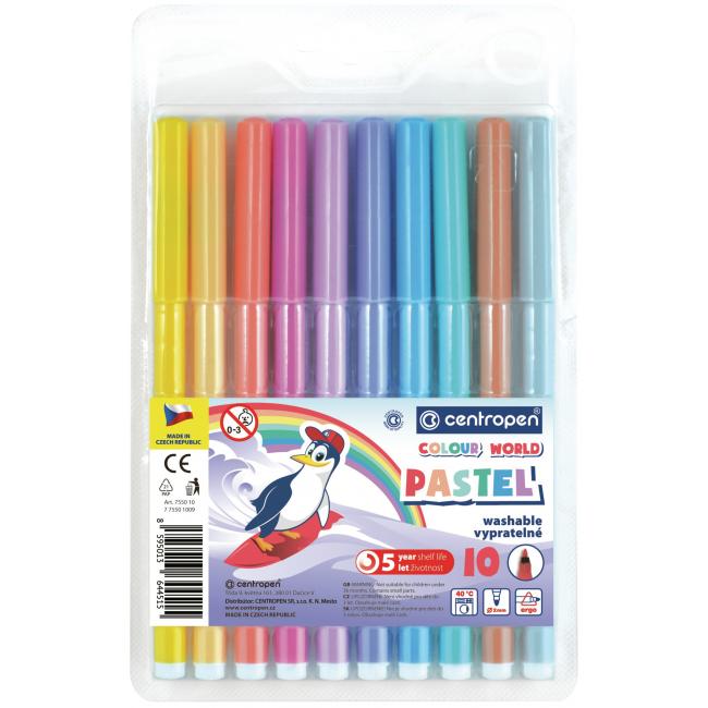 Sada popisovačů Centropen Pastel 7550/10S