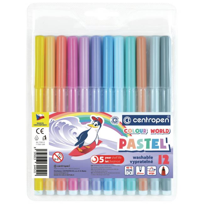 Sada popisovačů Centropen Pastel 7550/12S