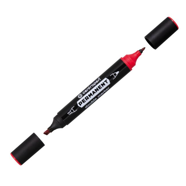 [CE166620] Permanentní popisovač Centropen 1666 double červený