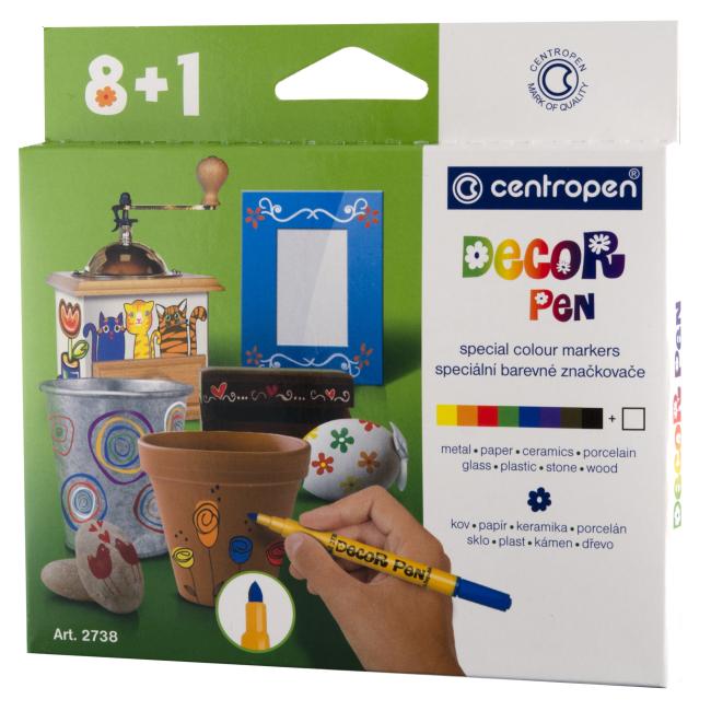 [CE273809] Sada popisovačů Centropen 2738 Decor Pen • sada 9 ks