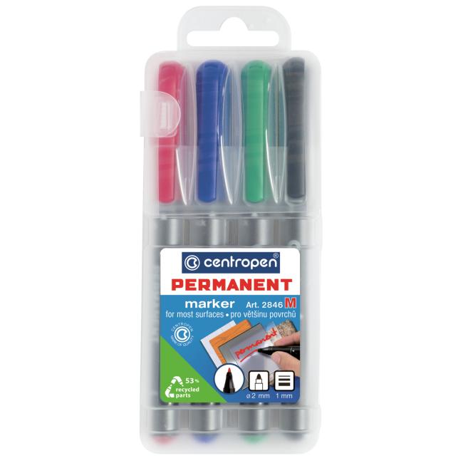 [CE284604] Sada permanentních popisovačů Centropen 2846/4S