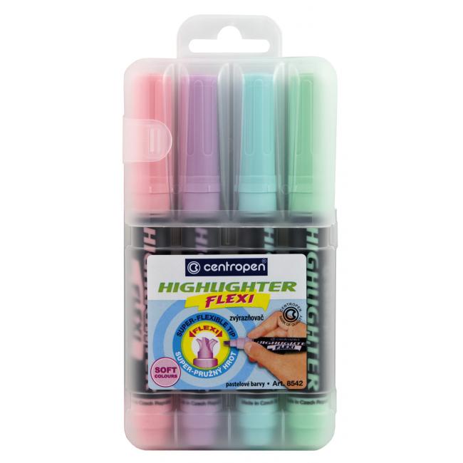 [CE854204] Sada zvýrazňovačů Centropen 8542 Flexi Soft 4f