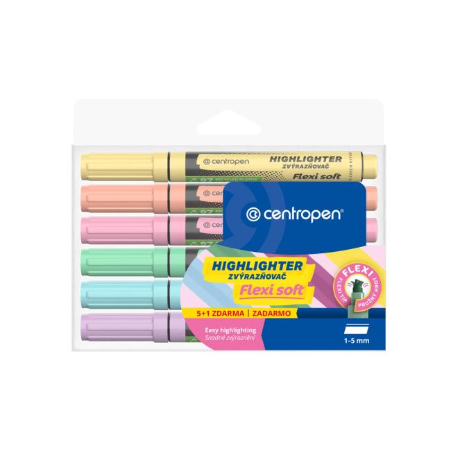 [CE854206] Sada zvýrazňovačů Centropen 8542 Flexi Soft 6f