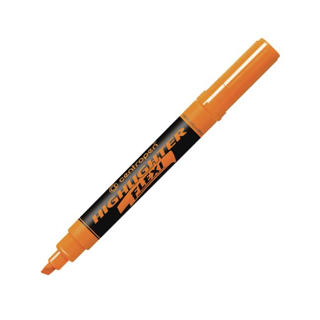 Zvýrazňovač Centropen 8542 Flexi oranžový