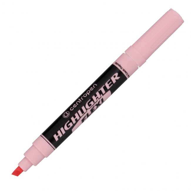 Zvýrazňovač Centropen 8542 Flexi Soft růžový