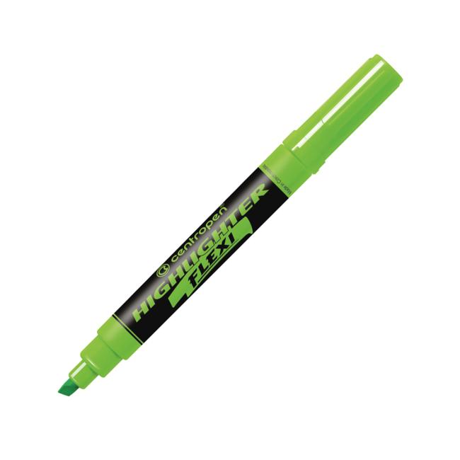 Zvýrazňovač Centropen 8542 Flexi zelený