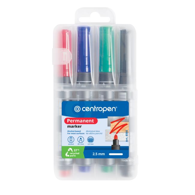 Sada permanentních popisovačů Centropen 8566/4S