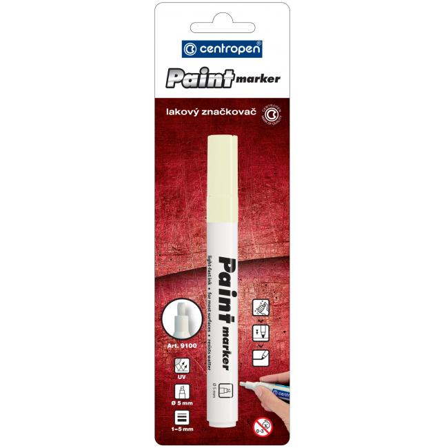 [CE910000] Lakový popisovač Centropen 9100 bílý