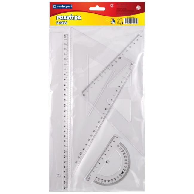 [CE950000] Rýsovací sada pravítek Centropen velká 9500