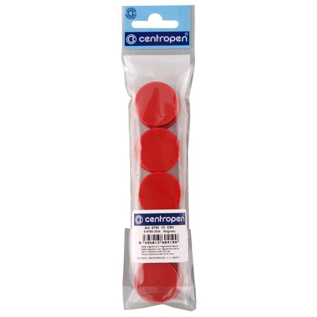 Magnety 30 mm červené, 10ks