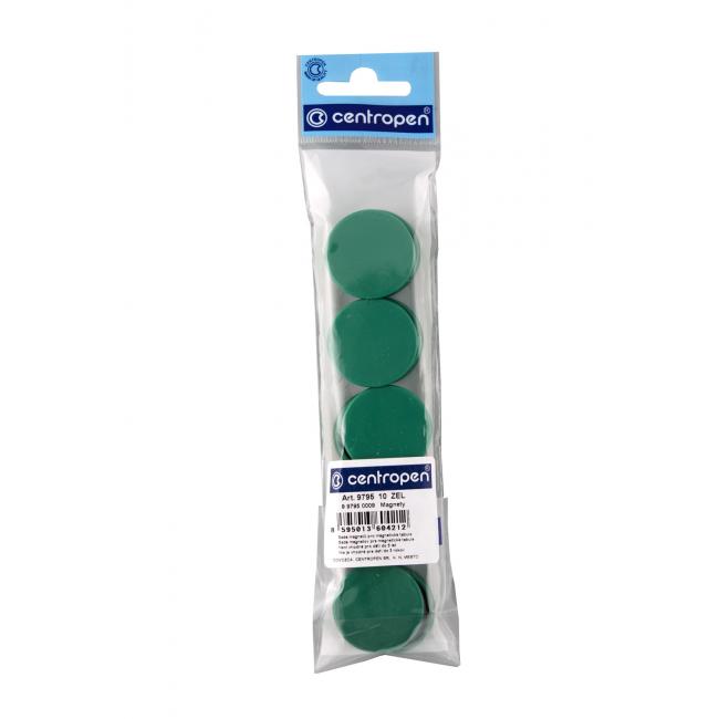 Magnety 30 mm zelené, 10ks