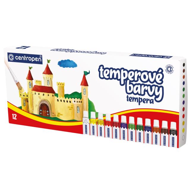 [CE955012] Temperové barvy Centropen 12 barev 12ml