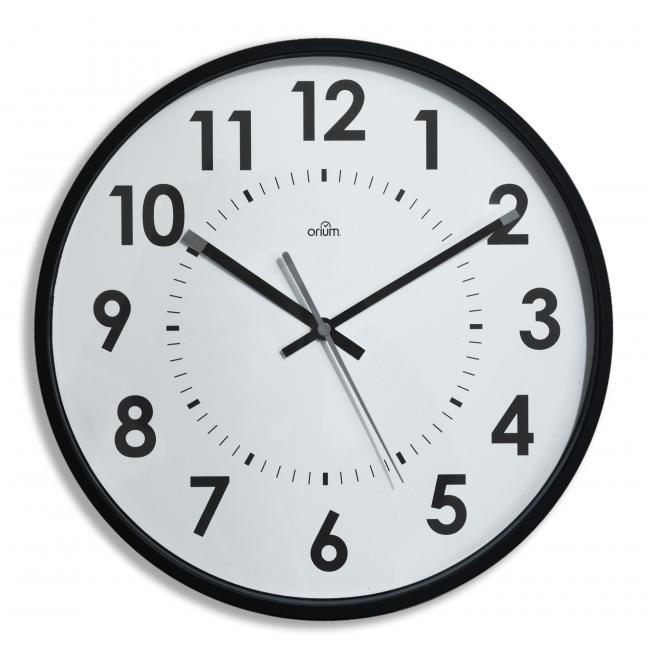 [CP112440] Nástěnné hodiny s tichým chodem 30cm černé