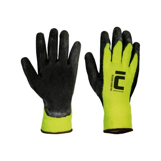 [CV006784] Latexové rukavice PALAWAN WINTER - žluté, vel. L 10/XL