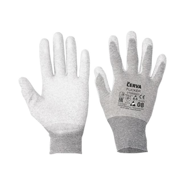 [CV079910] Rukavice nylonové, bezešvé, pletené FLICKER, vel. L 10/XL