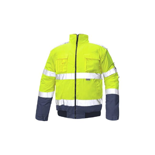 [CV172002] Bunda bezpečnostní CLOVELLY PILOT HV žlutá/navy M