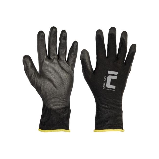 [CV499090] Rukavice nylonové BUNTING BLACK, vel. L 9/L